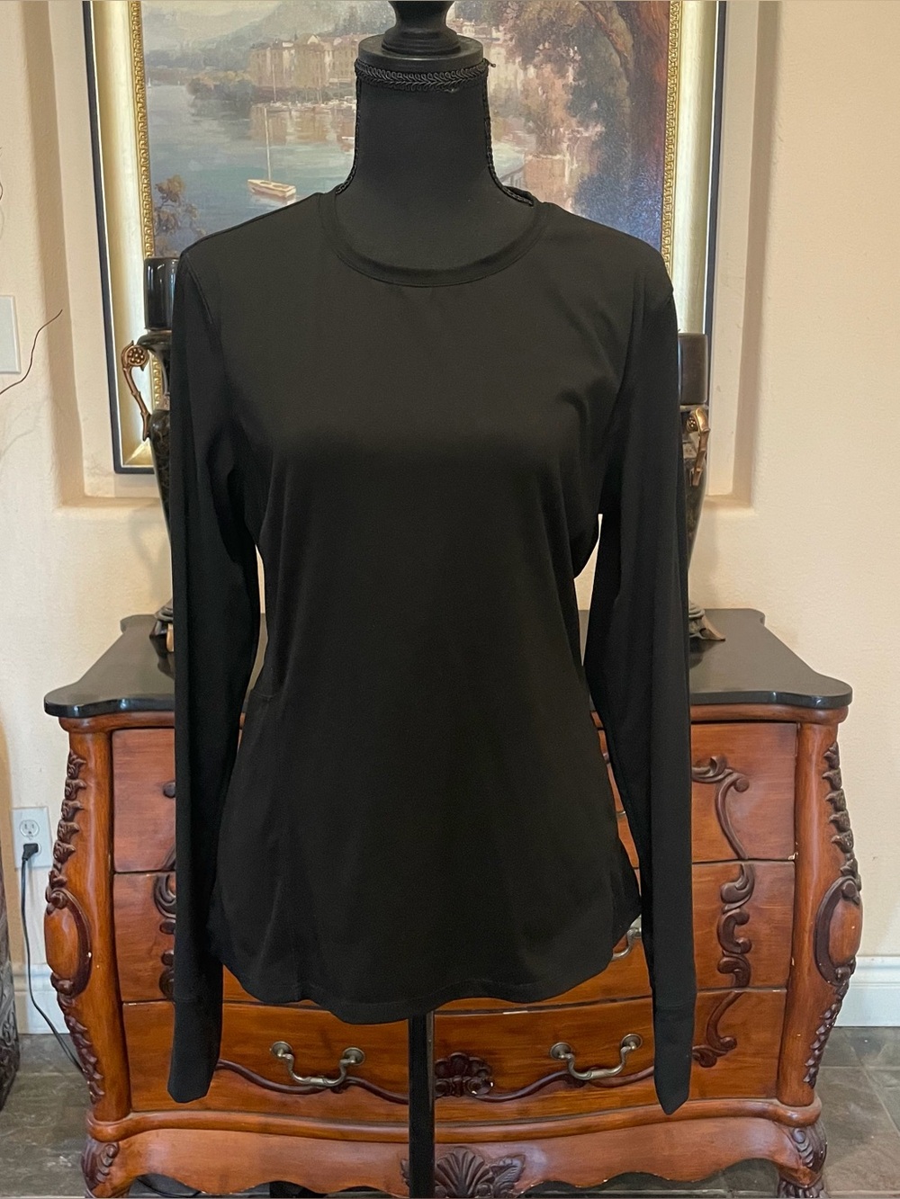 Spyder Women’s Black Long-Sleeve Athletic Crew Top